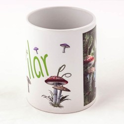 Taza blanca de cerámica personalizada