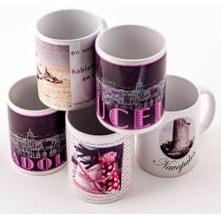 Taza blanca de cerámica personalizada