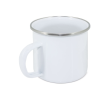 Taza metal borde plateado