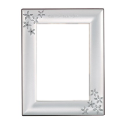 Marco plateado 15x20 flores