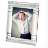 Marco plateado 15x20 rayas